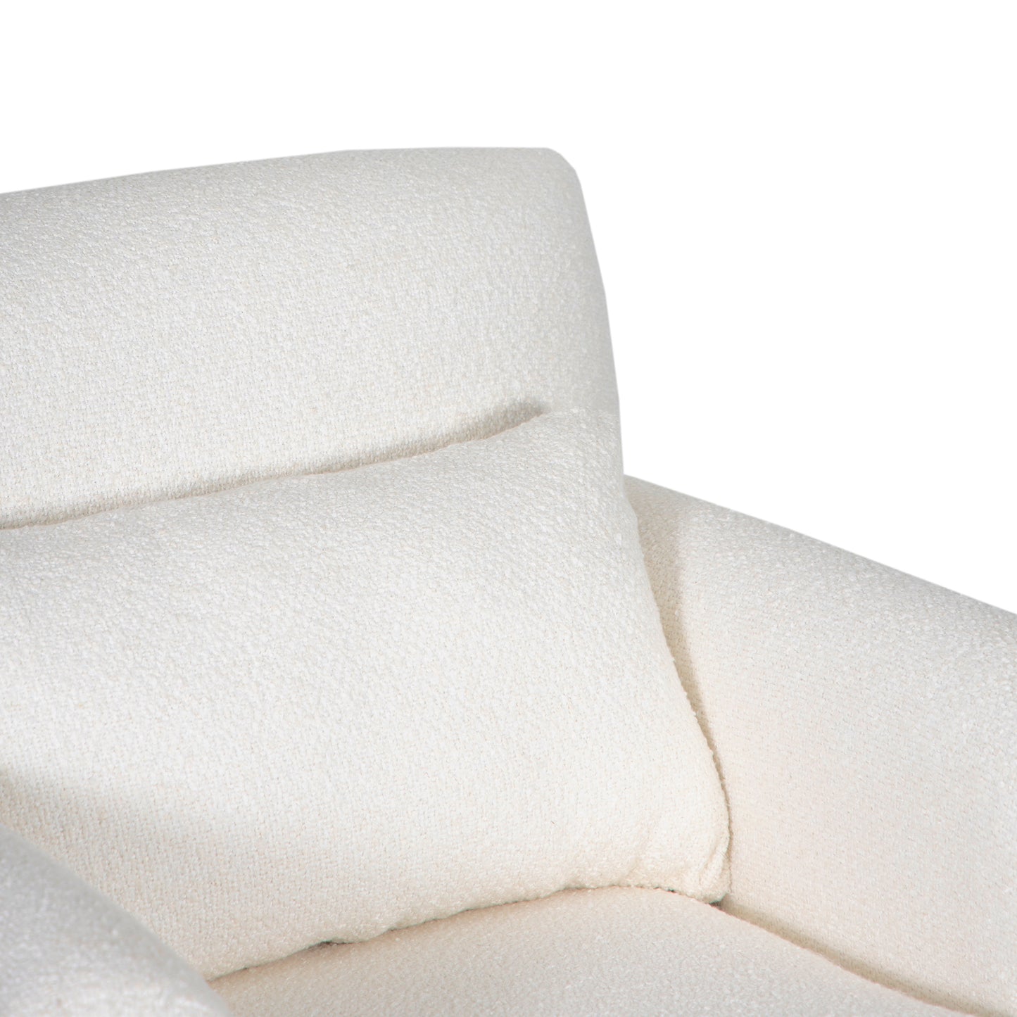 Fauteuil tissu bouclette blanc | Teddy