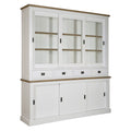 Vitrine 2x3 portes 4 tiroirs "Chêne et Pin Chic"