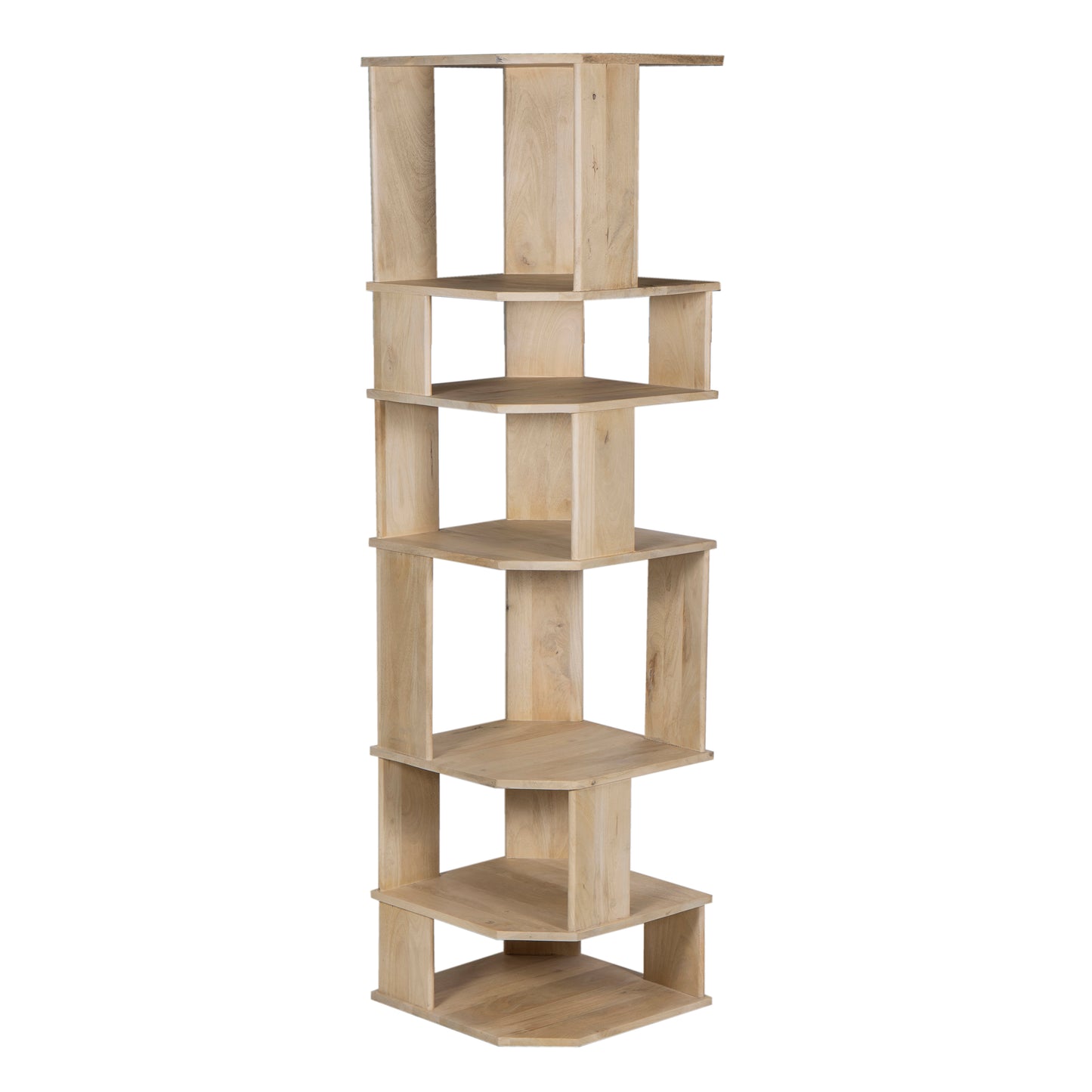 Bibliothèque Destructuree Naturelle | Bois de manguier | Aranya