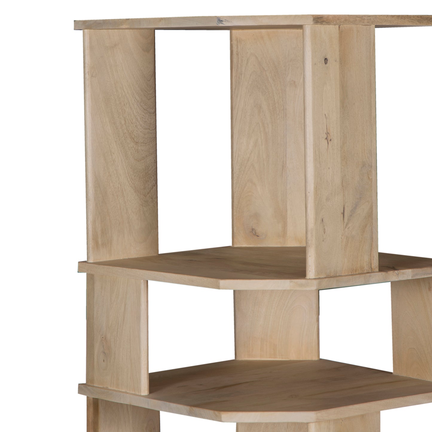 Bibliothèque Destructuree Naturelle | Bois de manguier | Aranya