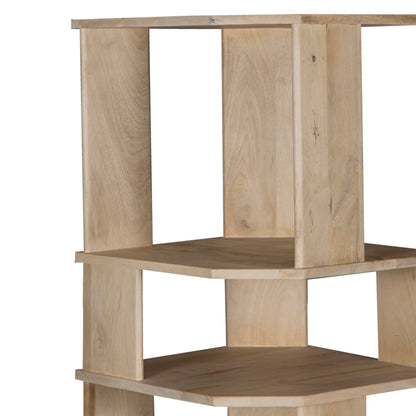 Bibliothèque Destructuree Naturelle | Bois de manguier | Aranya