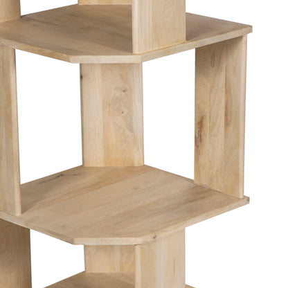 Bibliothèque Destructuree Naturelle | Bois de manguier | Aranya