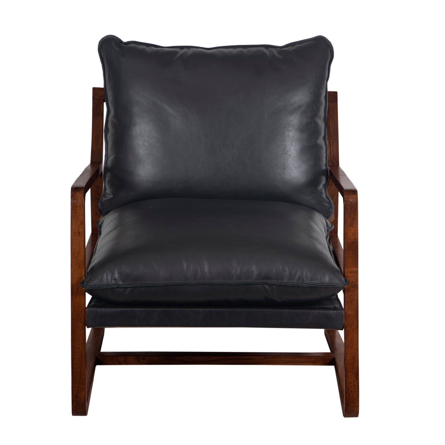 Fauteuil Cuir Noir | Lucca