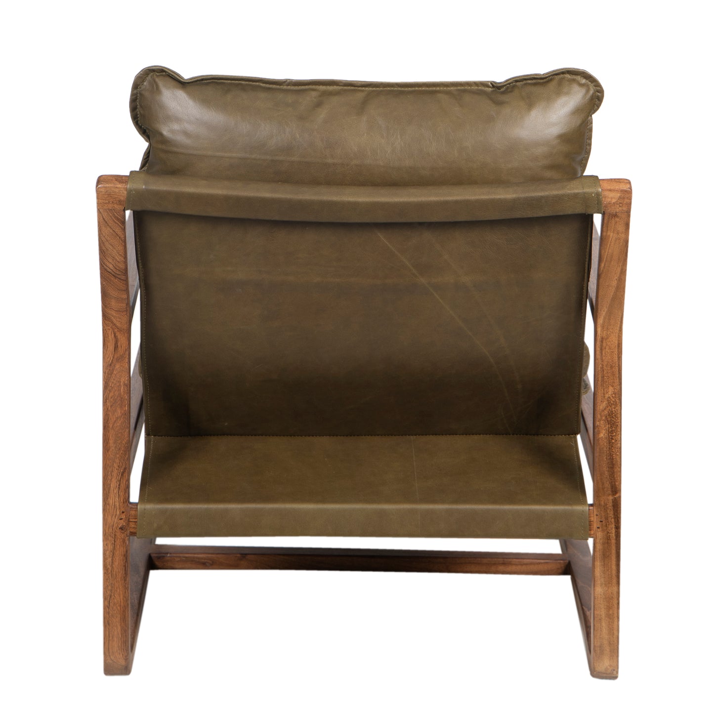Fauteuil Cuir vert Olive | Lucca