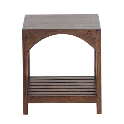 Tabouret avec etagere a lattes | Acacia Hiputa