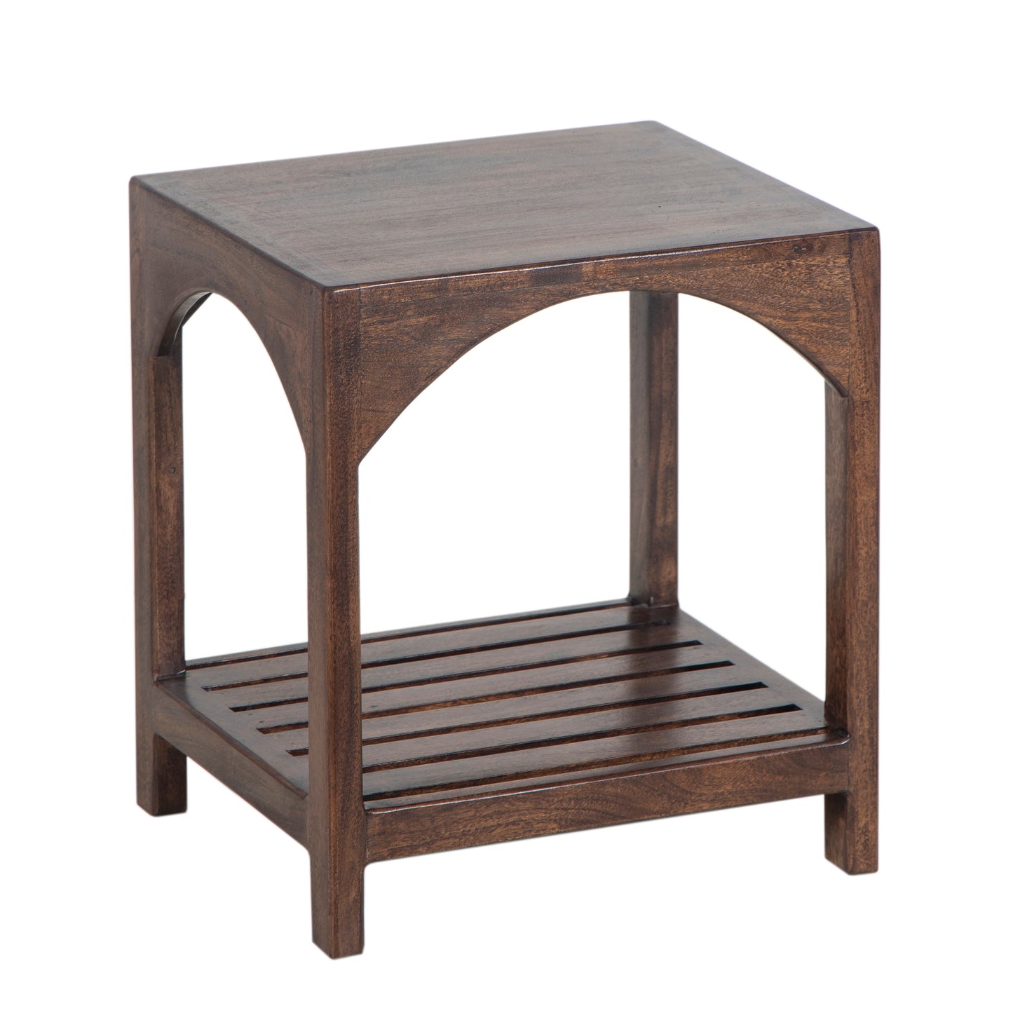 Tabouret avec etagere a lattes | Acacia Hiputa