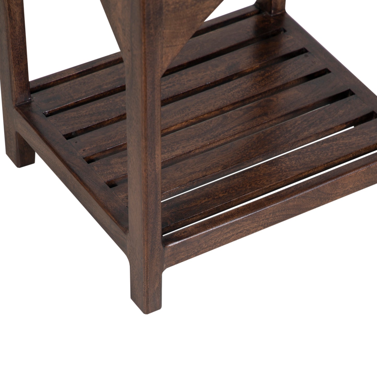 Tabouret avec etagere a lattes | Acacia Hiputa