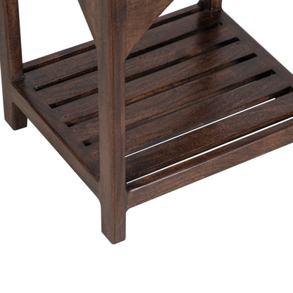 Tabouret avec etagere a lattes | Acacia Hiputa