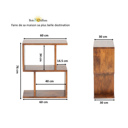 Bibliothèque Petit | Bois de manguier | Alan