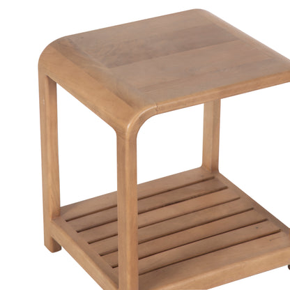 Tabouret avec etagere a lattes | Manguier Eruco