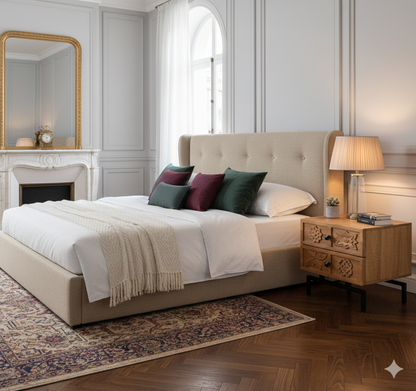 Table de chevet 2 tiroirs | Manguier Sculture II