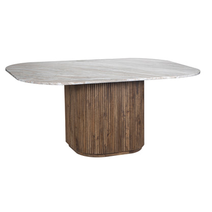 Mesa de jantar com tampo em mármore 170x130 | Kfir II Mango