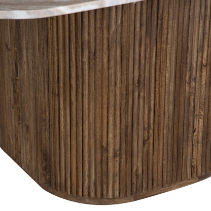 Mesa de jantar com tampo em mármore 170x130 | Kfir II Mango