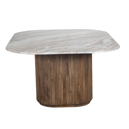 Mesa de jantar com tampo em mármore 170x130 | Kfir II Mango