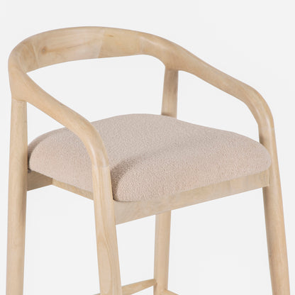 Chaise de Bar Rembourree Neturelle | Milo