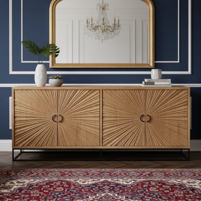 Buffet sculpté 4 porte Manguier | Solaris II