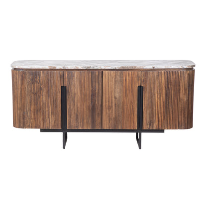 Buffet 4 portes plateau marbre | Manguier Kfir III