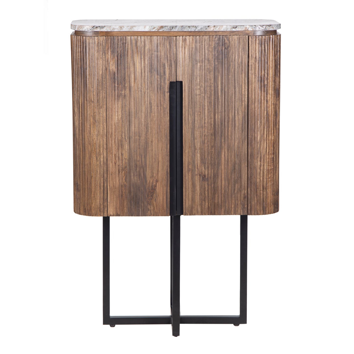 Buffet haut 2 portes plateau marbre | Manguier Kfir III