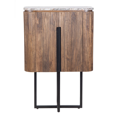 Buffet haut 2 portes plateau marbre | Manguier Kfir III