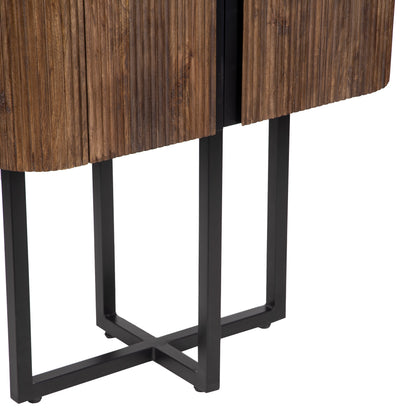 Buffet haut 2 portes plateau marbre | Manguier Kfir III