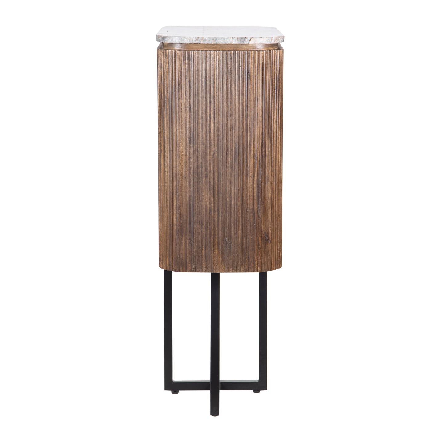 Buffet haut 2 portes plateau marbre | Manguier Kfir III