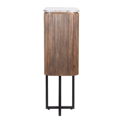 Buffet haut 2 portes plateau marbre | Manguier Kfir III