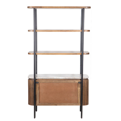 Étagère 2 portes plateau marbre | Manguier Kfir III