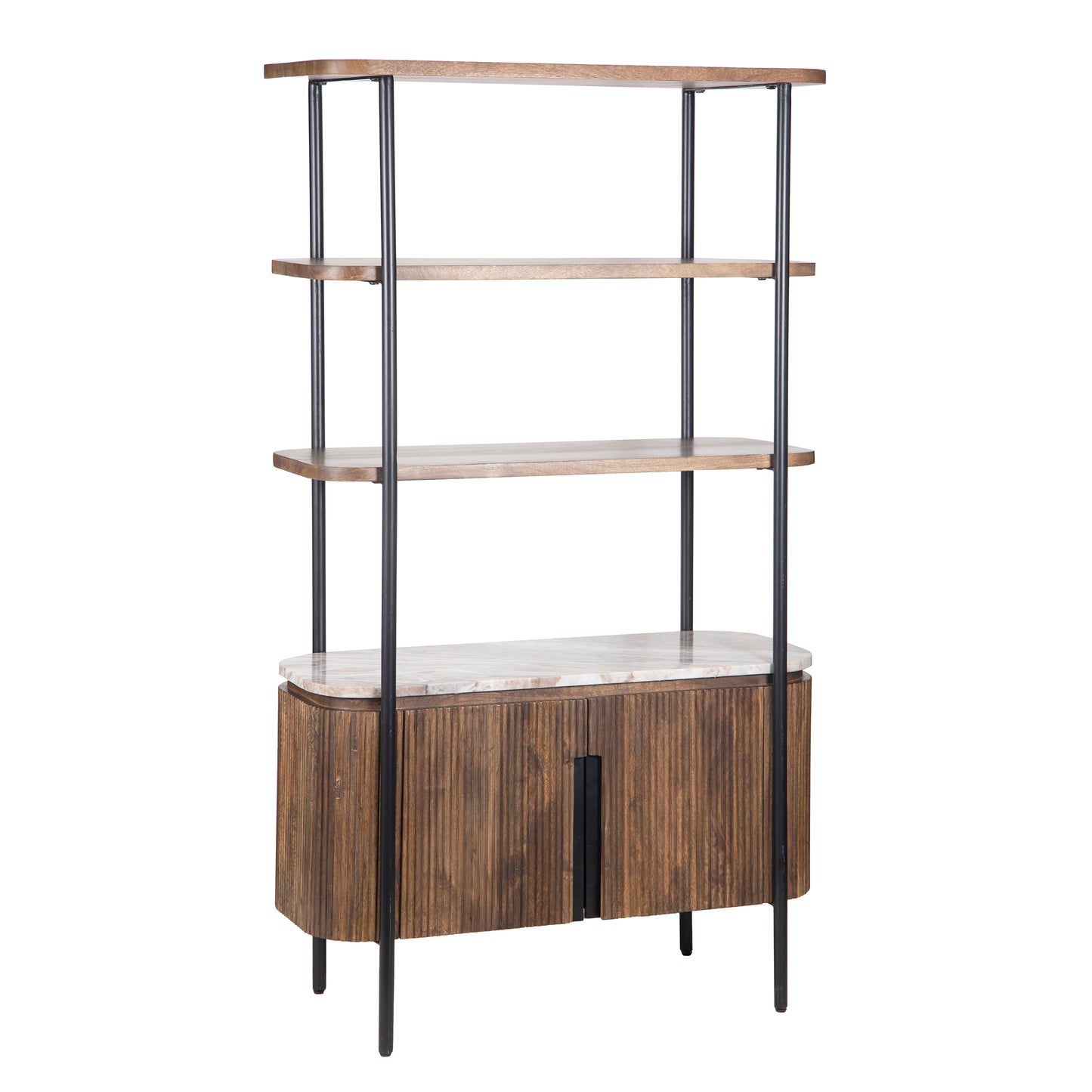 Étagère 2 portes plateau marbre | Manguier Kfir III