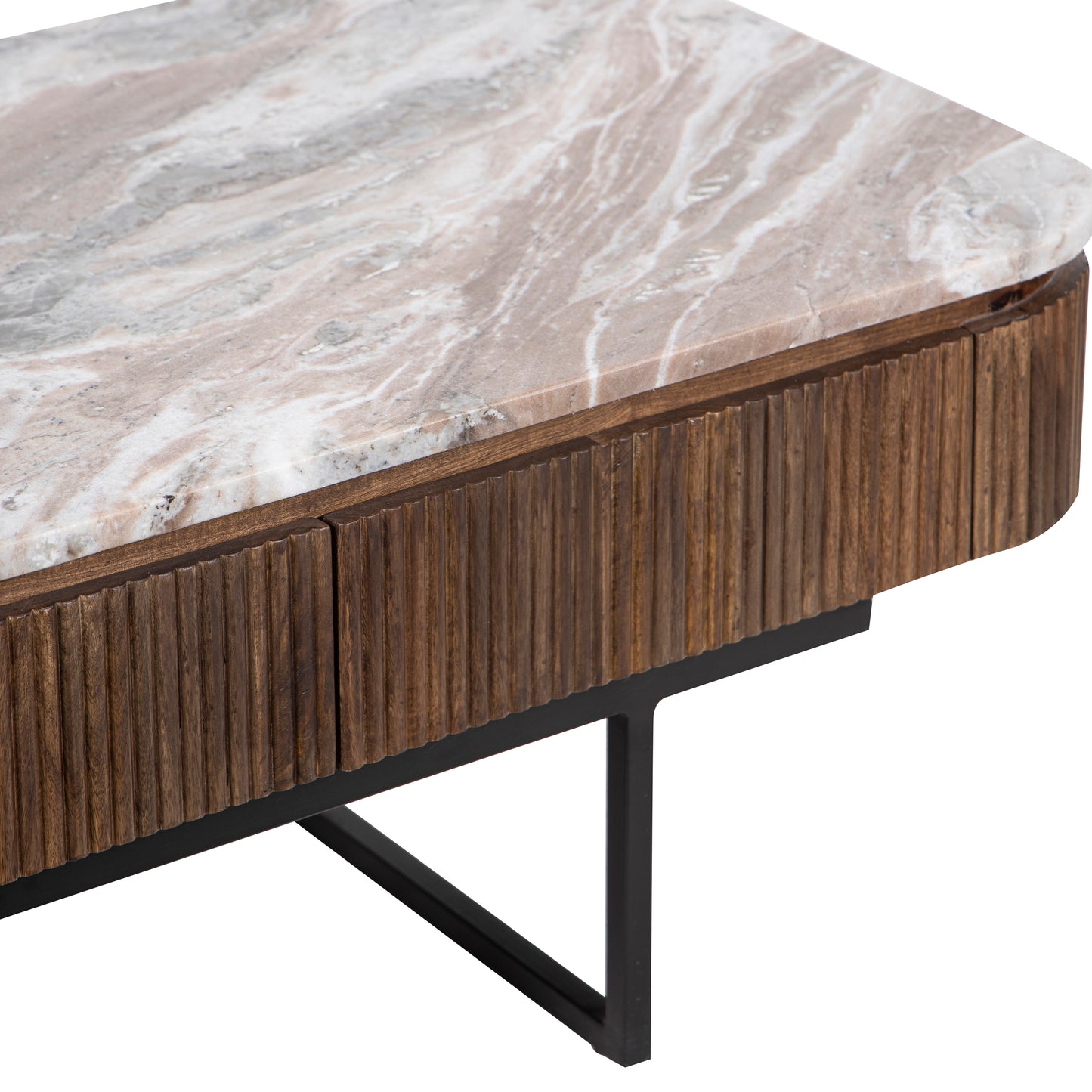 Table basse plateau marbre | Manguier Kfir III