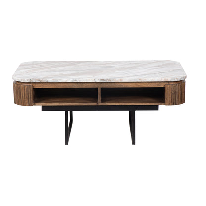 Table basse plateau marbre | Manguier Kfir III