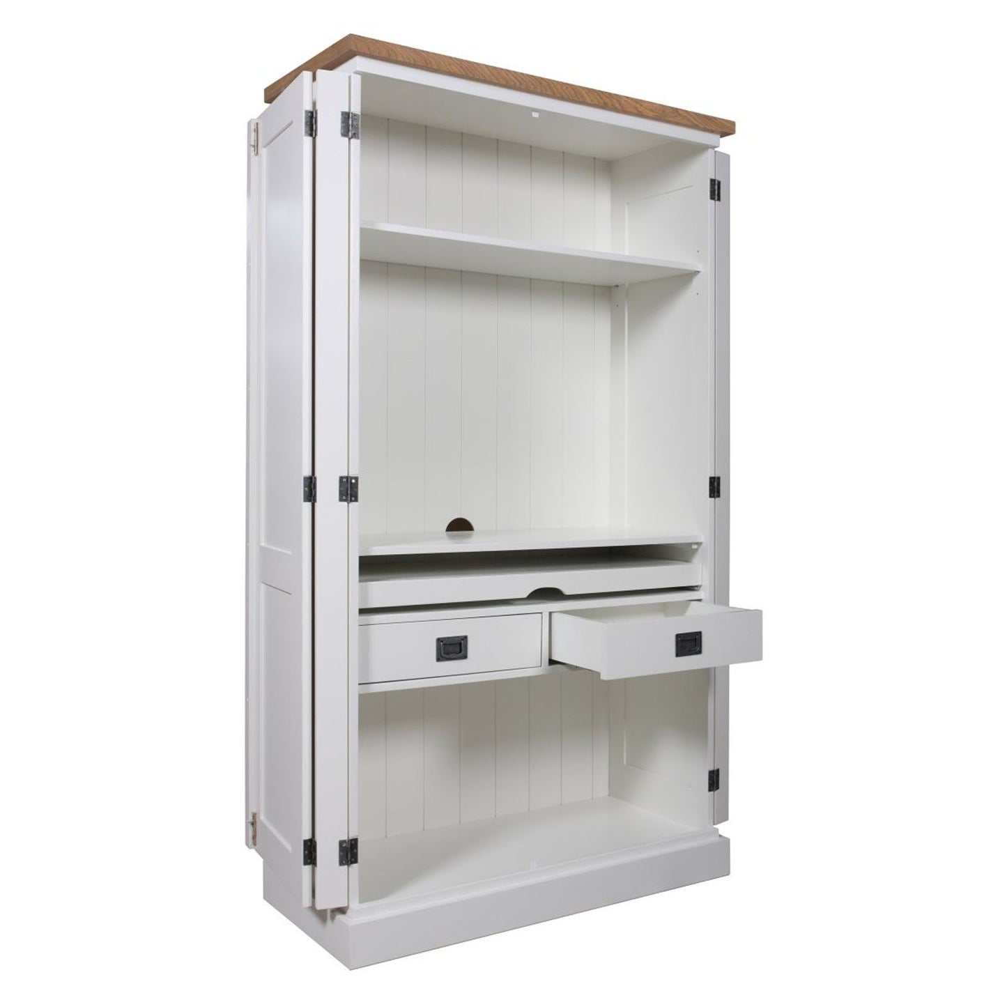 Meuble d'ordinateur "Chêne et Pin Chic"