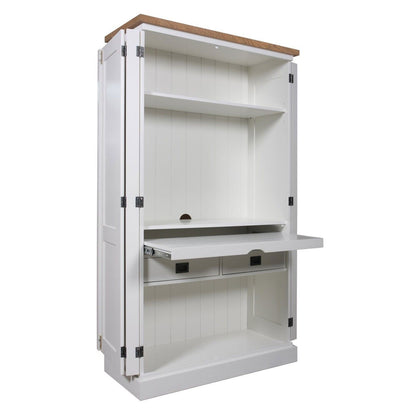 Meuble d'ordinateur "Chêne et Pin Chic"
