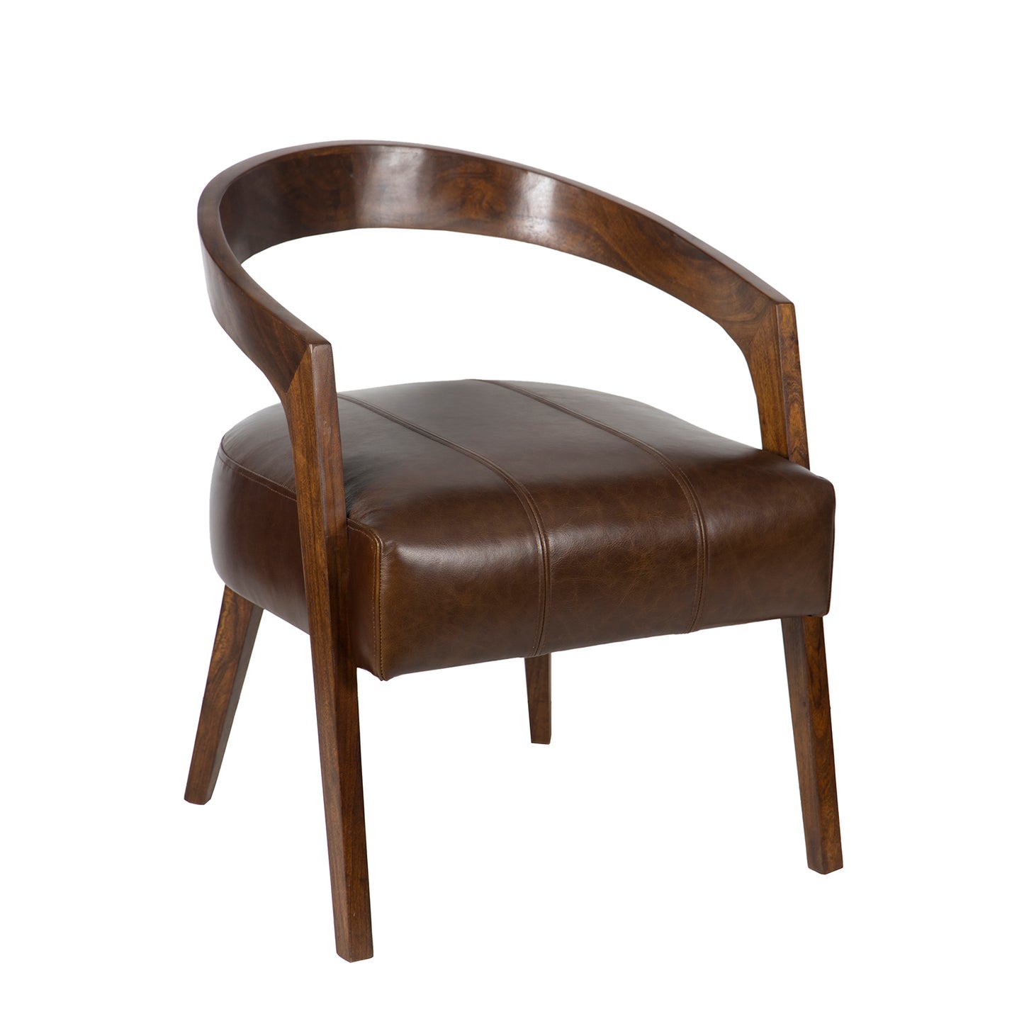 Fauteuil en cuir maroon - Matador II