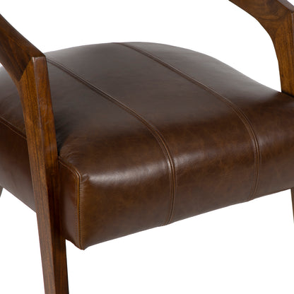 Fauteuil en cuir maroon - Matador II