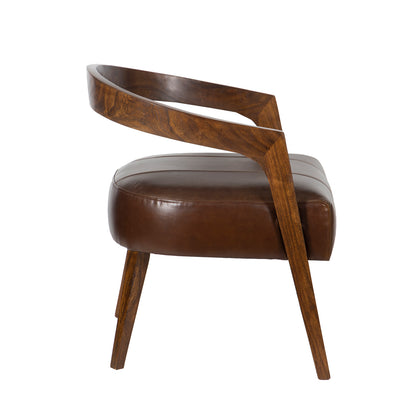 Fauteuil en cuir maroon - Matador II