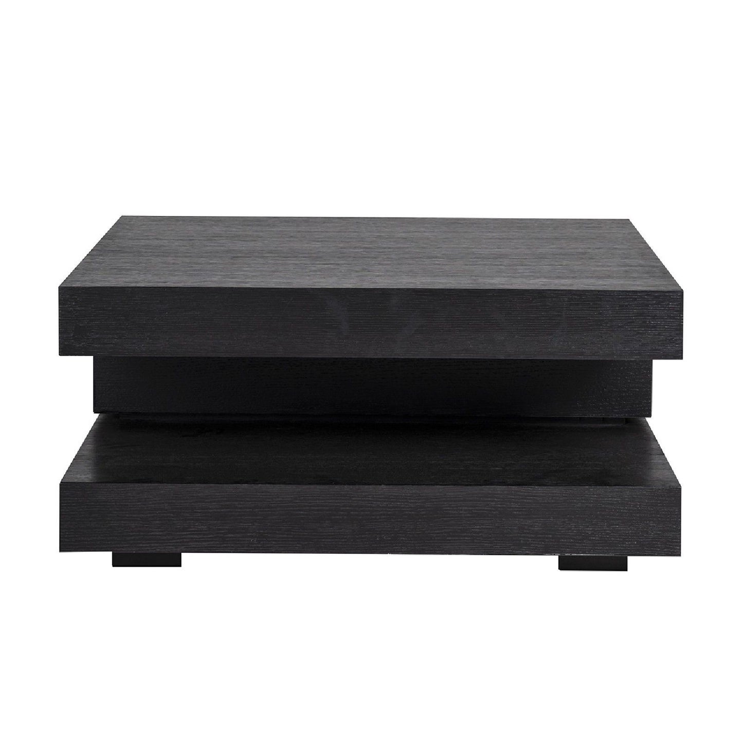 Table basse carrée noir Blok C "Chêne Oakura"