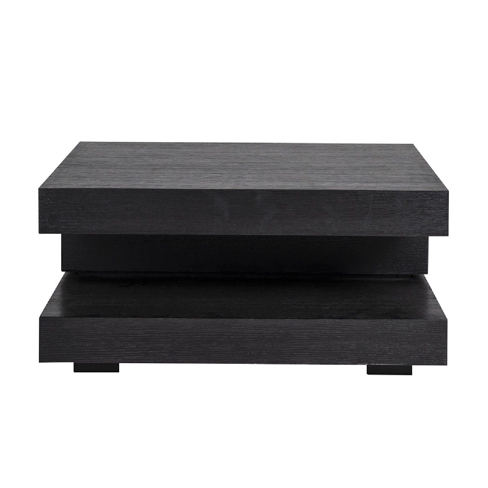 Table basse carrée noir Blok C "Chêne Oakura"
