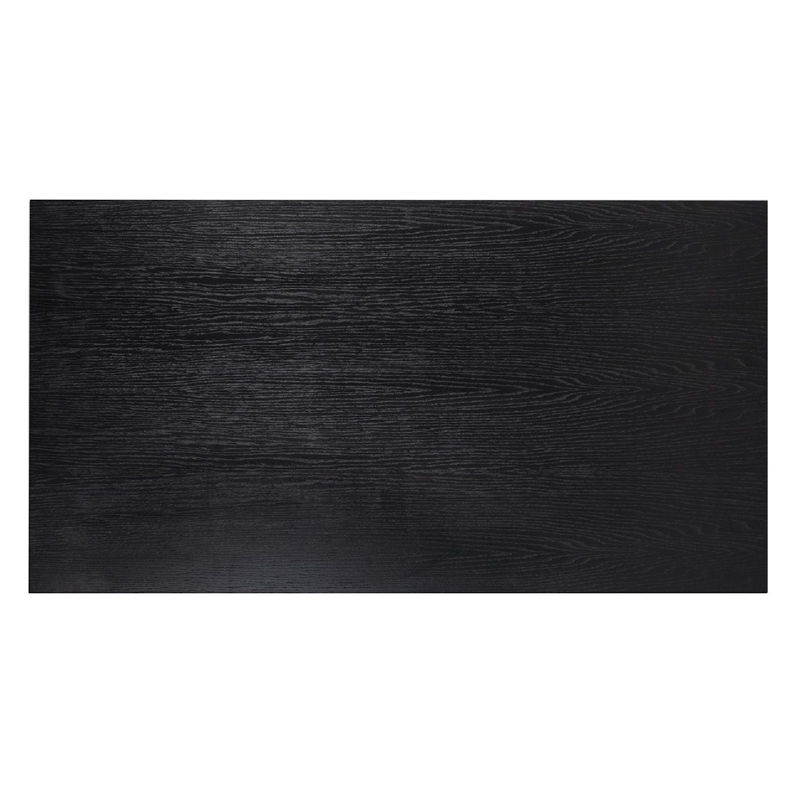 Table basse rectangulaire noir Blok H "Chêne Oakura"