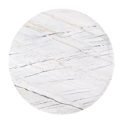 Set de 2 table basse ronde - Fer et marbre blanc "Lexington"