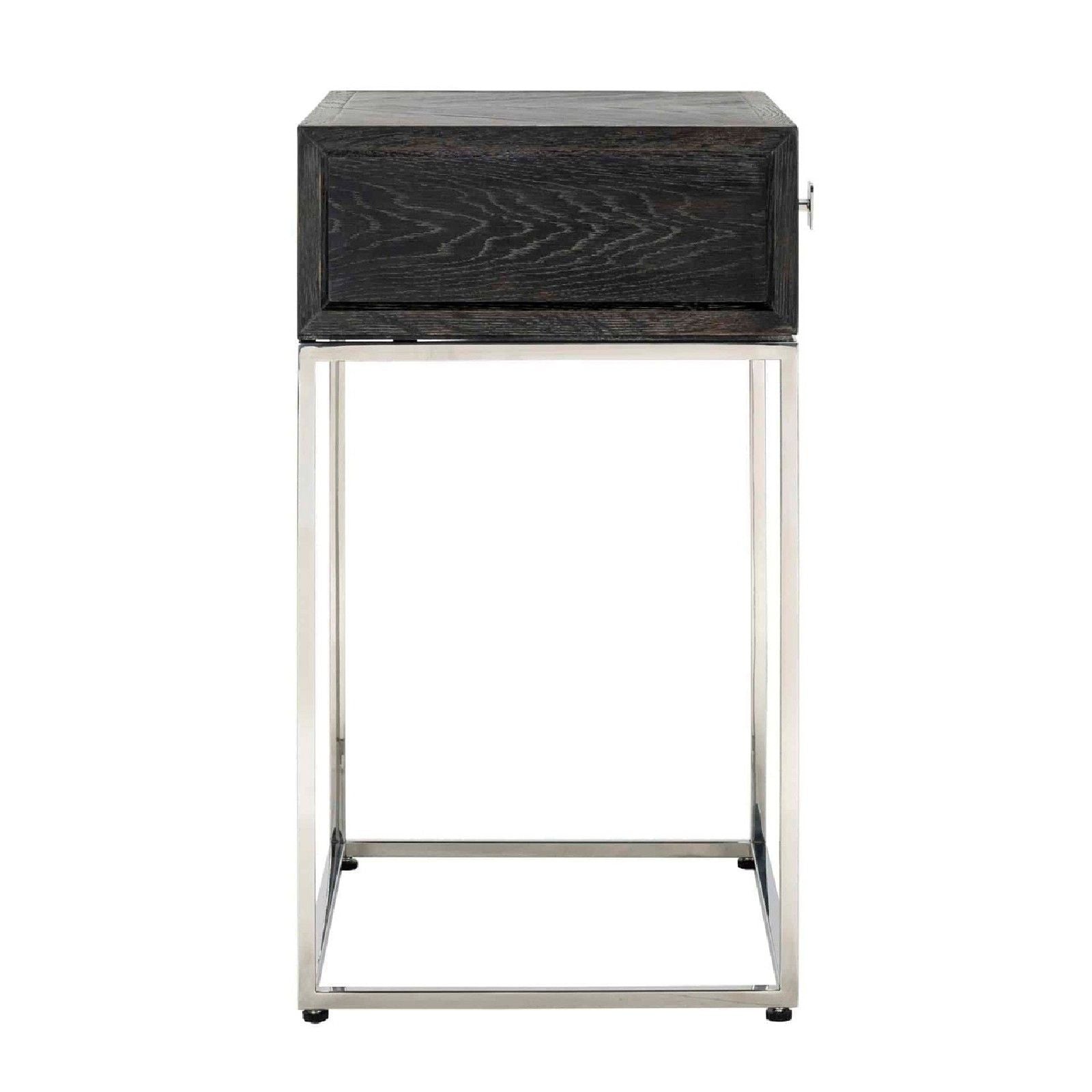 Chevet Blackbone silver 1-tiroir