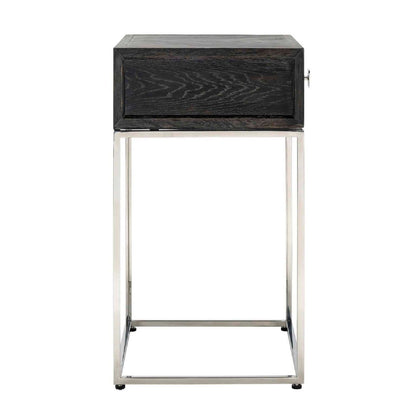 Chevet Blackbone silver 1-tiroir