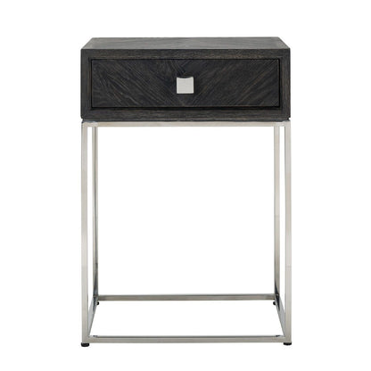 Chevet Blackbone silver 1-tiroir