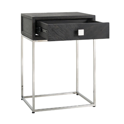 Chevet Blackbone silver 1-tiroir
