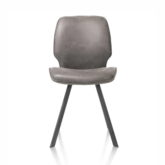 Chaise Cuir Noir Casse | Sasha