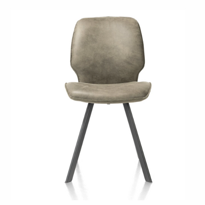 Chaise Cuir Olive | Sasha