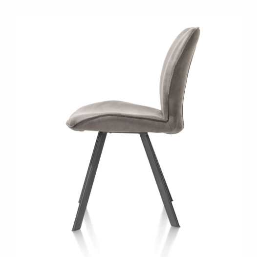 Chaise Cuir Noir Casse | Sasha