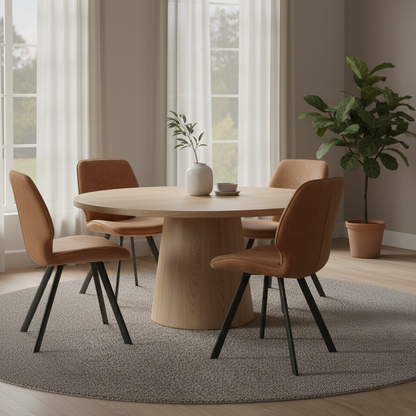 Chaise Cuir Cognac | Sasha