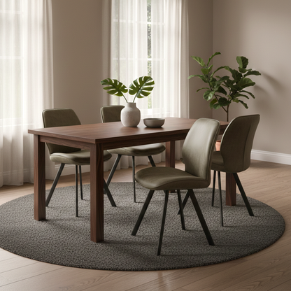 Chaise Cuir Olive | Sasha