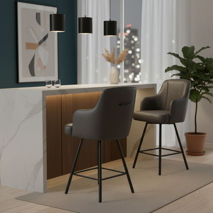 Chaise de bar anthracite | Eran