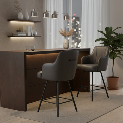 Chaise de bar anthracite | Eran